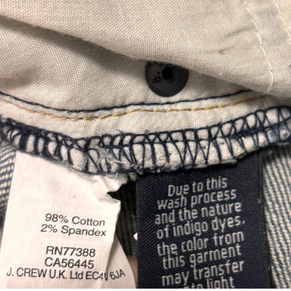 J. Crew Stretch Ankle Jeans Women 31 Blue Medium Wash Slim Straight Denim Casual - Picture 8 of 10
